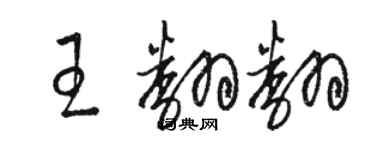 骆恒光王翻翻草书个性签名怎么写