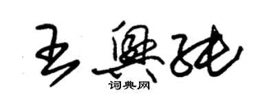 朱锡荣王兴纯草书个性签名怎么写