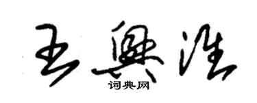 朱锡荣王兴淮草书个性签名怎么写