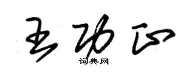 朱锡荣王功正草书个性签名怎么写