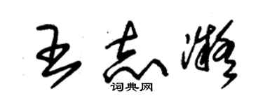 朱锡荣王志凝草书个性签名怎么写