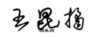 朱锡荣王昆桔草书个性签名怎么写