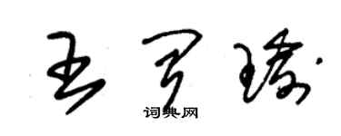 朱锡荣王闻瑜草书个性签名怎么写