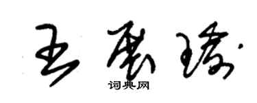 朱锡荣王展瑜草书个性签名怎么写
