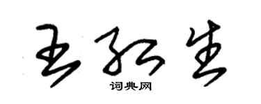 朱锡荣王红生草书个性签名怎么写