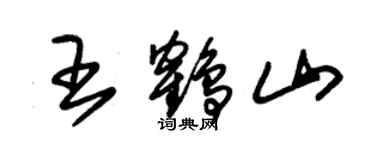 朱锡荣王鹤山草书个性签名怎么写