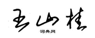 朱锡荣王山桂草书个性签名怎么写