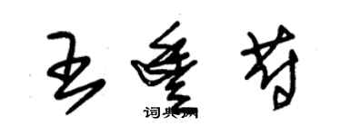 朱锡荣王丰蔚草书个性签名怎么写