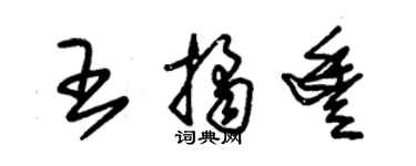 朱锡荣王桔丰草书个性签名怎么写