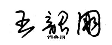 朱锡荣王韶朋草书个性签名怎么写