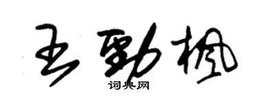朱锡荣王劲枫草书个性签名怎么写