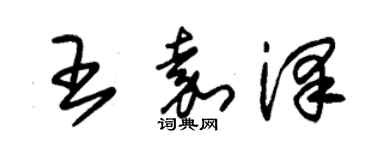 朱锡荣王嘉泽草书个性签名怎么写