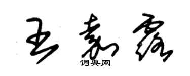 朱锡荣王嘉露草书个性签名怎么写