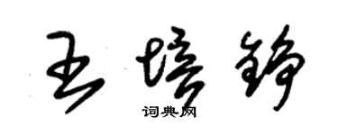 朱锡荣王培铮草书个性签名怎么写