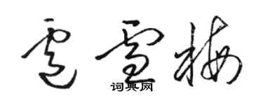 骆恒光卢雪梅草书个性签名怎么写