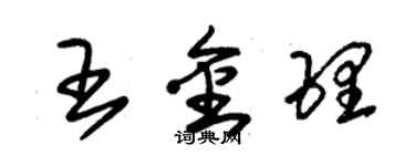 朱锡荣王金理草书个性签名怎么写