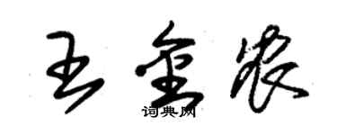 朱锡荣王金农草书个性签名怎么写
