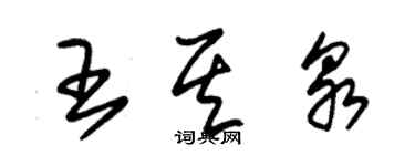 朱锡荣王其泉草书个性签名怎么写