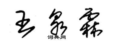 朱锡荣王泉霖草书个性签名怎么写
