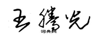 朱锡荣王腾光草书个性签名怎么写