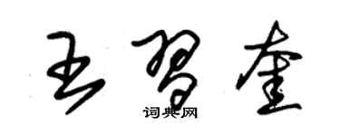 朱锡荣王习奎草书个性签名怎么写