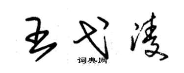 朱锡荣王弋凌草书个性签名怎么写
