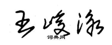 朱锡荣王峻泳草书个性签名怎么写
