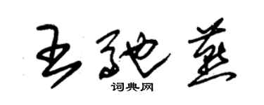 朱锡荣王驰燕草书个性签名怎么写