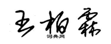 朱锡荣王柏霖草书个性签名怎么写