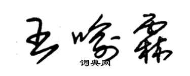 朱锡荣王喻霖草书个性签名怎么写