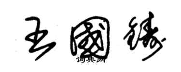 朱锡荣王国铸草书个性签名怎么写