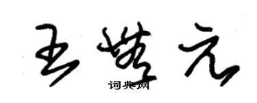 朱锡荣王无元草书个性签名怎么写