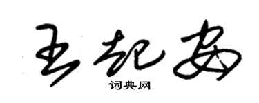 朱锡荣王起安草书个性签名怎么写