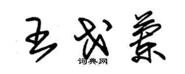 朱锡荣王戈兰草书个性签名怎么写