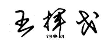 朱锡荣王挥戈草书个性签名怎么写