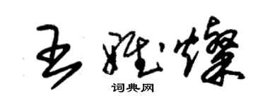朱锡荣王雅灿草书个性签名怎么写