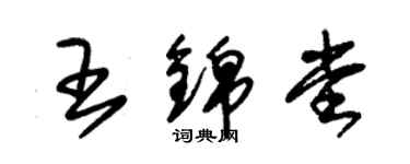 朱锡荣王锦堂草书个性签名怎么写