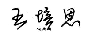 朱锡荣王培恩草书个性签名怎么写