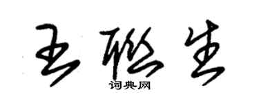 朱锡荣王联生草书个性签名怎么写