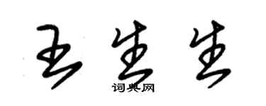 朱锡荣王生生草书个性签名怎么写