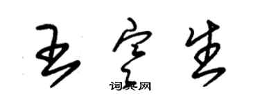 朱锡荣王寒生草书个性签名怎么写