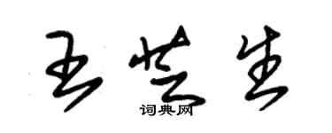 朱锡荣王芝生草书个性签名怎么写