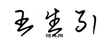 朱锡荣王生引草书个性签名怎么写
