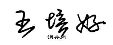 朱锡荣王培好草书个性签名怎么写