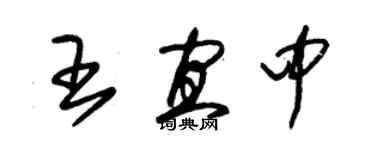朱锡荣王宜中草书个性签名怎么写