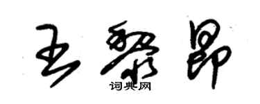 朱锡荣王黎昂草书个性签名怎么写