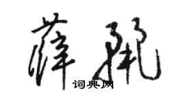 骆恒光薛丽草书个性签名怎么写