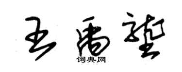 朱锡荣王禹垄草书个性签名怎么写
