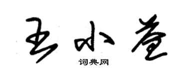 朱锡荣王小益草书个性签名怎么写