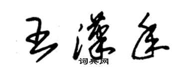 朱锡荣王汉年草书个性签名怎么写